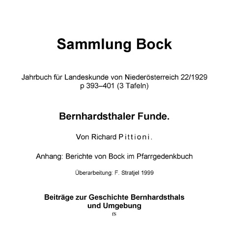 Sammlung Bock