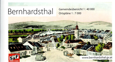 Gemeindeübersichts- und Ortsplankarte Bernhardsthal