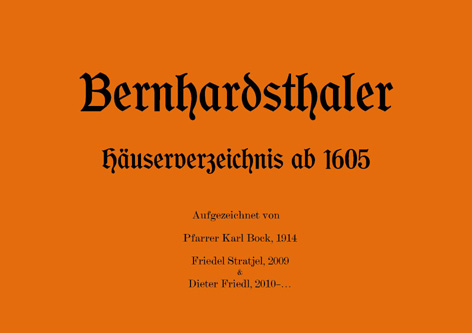 Hausbesitzerreihen in Bernhardsthal ab 1605