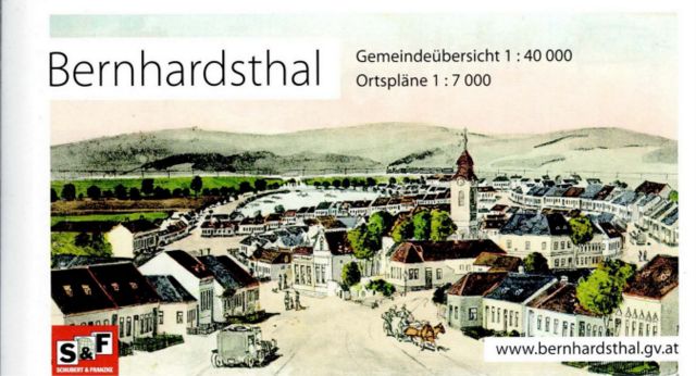 Gemeindeübersichts- und Ortsplankarte Bernhardsthal